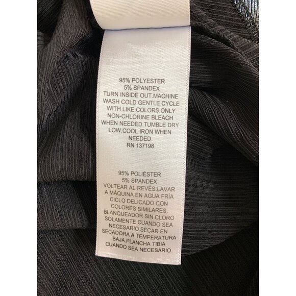 Nina Parker Metallic Ice Blue Long-Sleeve Ruched Midi Dress 2X 8954 Plus - Picture 6 of 8